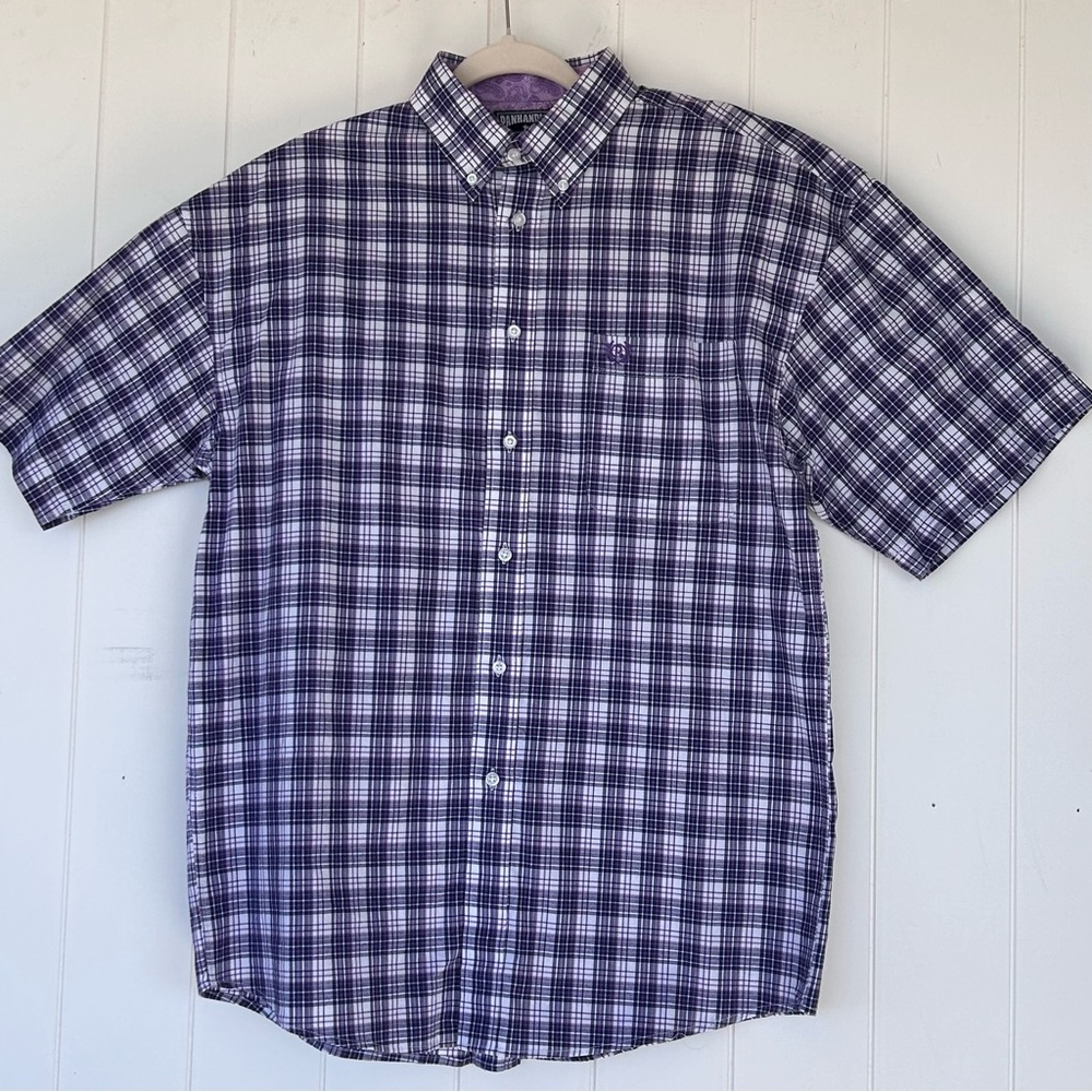 Panhandle Slim Men’s Button Down Shirt Short Sleeves Size Medium